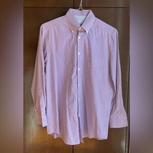 Brunello Cucinelli Purple Checkered Casual Button Down Shirt
